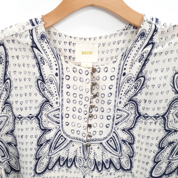 ANTRHOLOGIE MAEVE Morgan Heart Fringe Top  NWOT - Picture 9 of 11